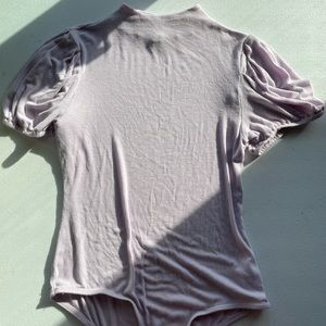 Lilac mock neck bodysuit